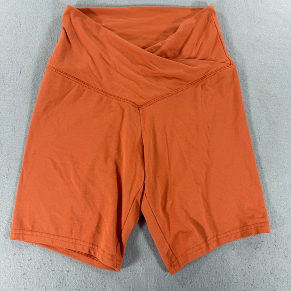 wild fable Pants - Wild Fable Crossover V-Waist Biker Shorts Womens Medium Rust Orange